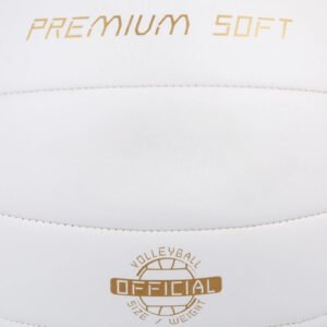 Works Size 5 Premium Soft Volleyball, White
