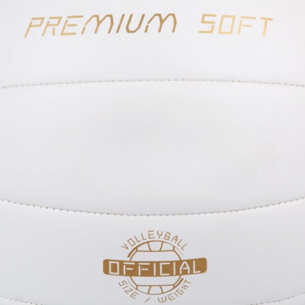 Works Size 5 Premium Soft Volleyball, White - Image 2