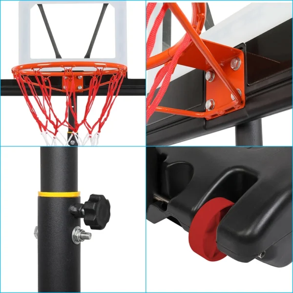 6.5ft-8ft Portable Basketball Hoop System Stand, Height Adjustable - Image 2