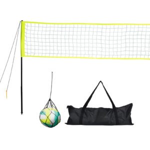 Works Outdoor Volleyball and Net Set with Ball and Pump