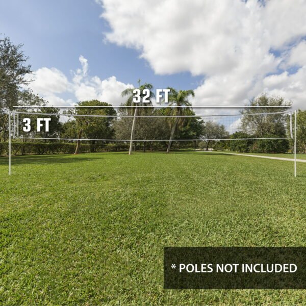 Works Replacement Volleyball Net, 32' x 3' Full Size Net - Image 3