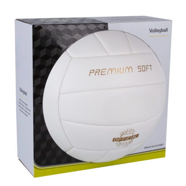 Works Size 5 Premium Soft Volleyball, White