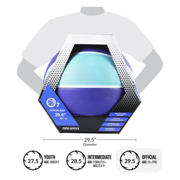 DR-2000 Cushion Rubber Performance Outdoor Basketball, Size 7 - Image 4