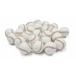 Works Set of 24 PVC Leather Practice Baseballs in Bucket