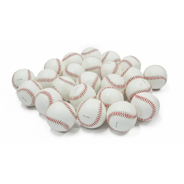 Works Set of 24 PVC Leather Practice Baseballs in Bucket - Image 2